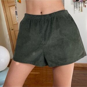 NWT Urban Outfitters Forest Green Corduroy Shorts